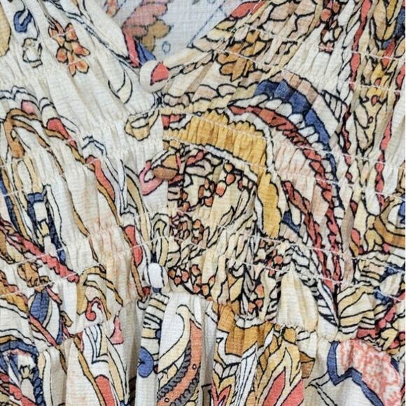 Anthropologie Melloday Tunic Womens Small Paisley Boho Cottagecore Retro Tunic - Picture 3 of 8